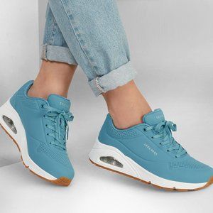 SKETCHERS Uno Stand on Air Slate Blue White Size 5